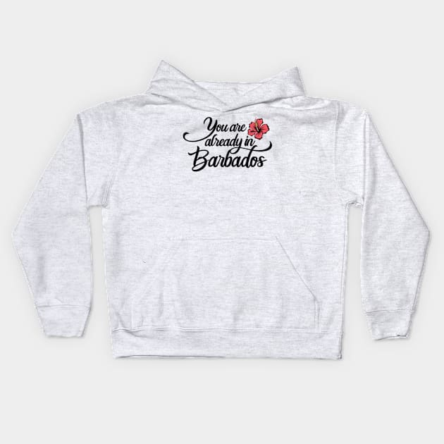 Neville Goddard - You are already in Barbados! Kids Hoodie by Neon Galaxia